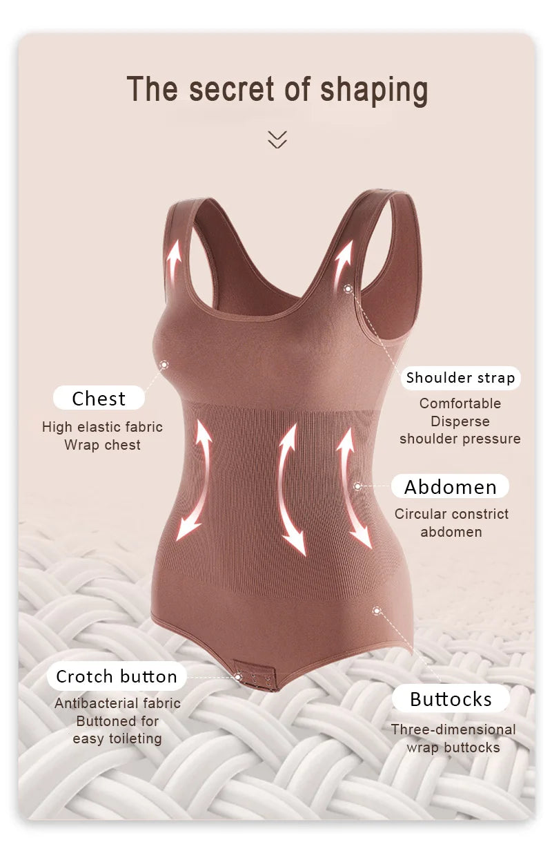 Women Body Shapers Women Bodysuit Tummy Control Shapewear Slimming Bodyshaper Fashion Tanks Sexy Thong Female Slim Jumpsuit