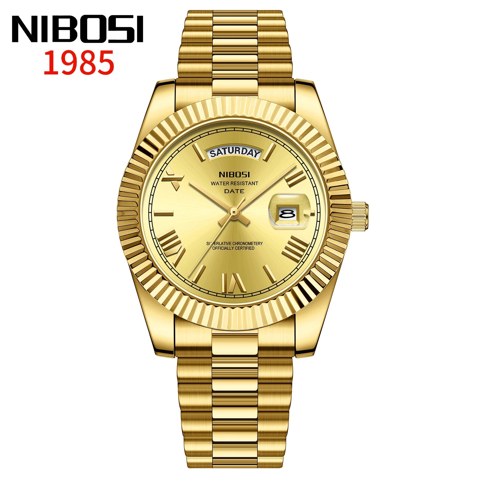 NIBOSI Top Brand Luxury Men Watches Fashion Wristwatch Day Date Miyota Quartz Watch Men Waterproof Steel Male Clock Reloj Hombre
