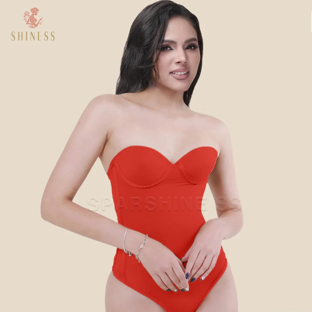Woman Fajas Shapewear Bodysuits with Bra Stage2-3 Waist Slimming Sexy Seamless One-Piece Body Shaper Trimmer Back Modeling Strap