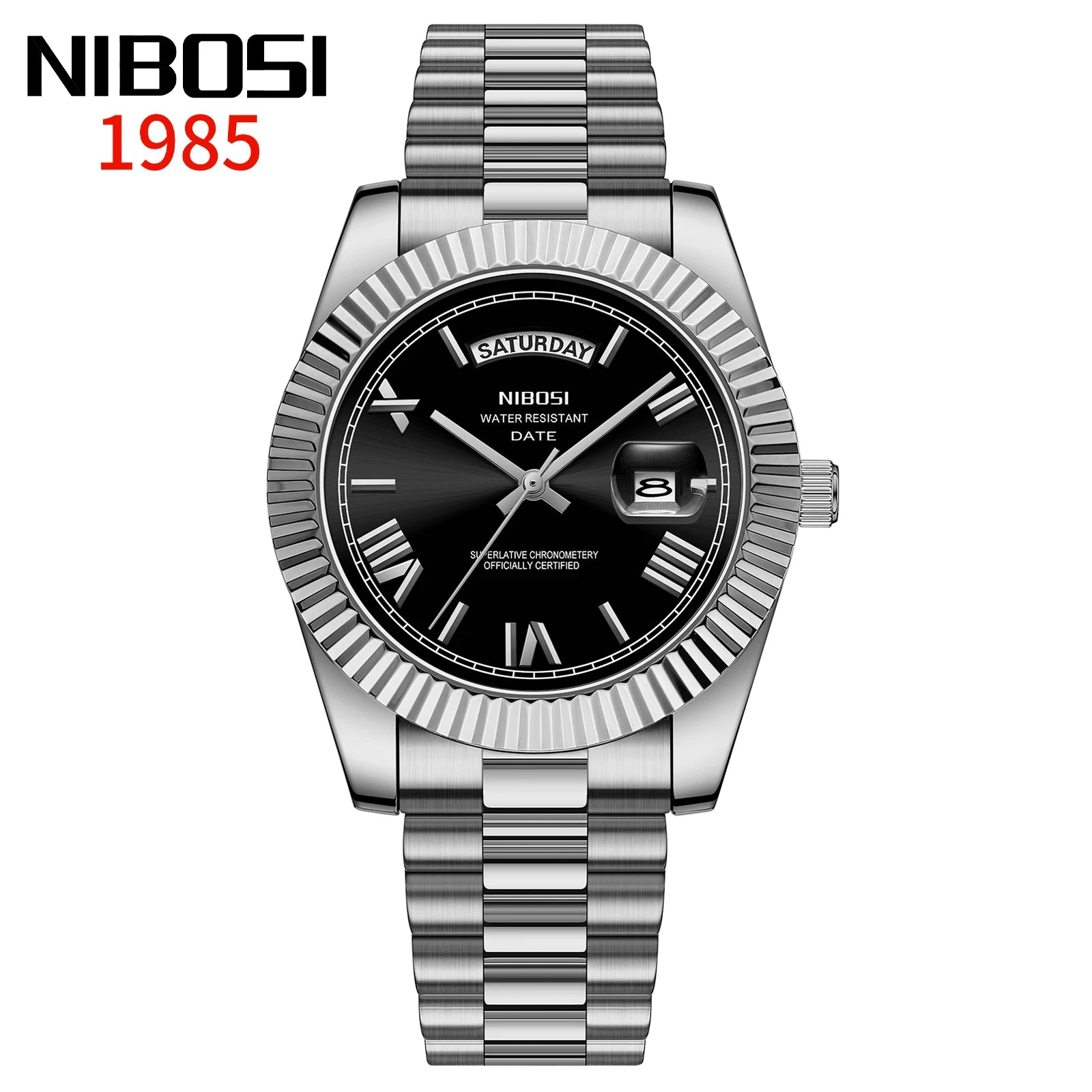 NIBOSI Top Brand Luxury Men Watches Fashion Wristwatch Day Date Miyota Quartz Watch Men Waterproof Steel Male Clock Reloj Hombre