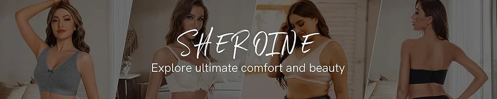 Sheroine Plus Size Underwire Bra Minimizer, Full Coverage Seamless Unlined Bras for Women Unpadded Everyday Support Comfort