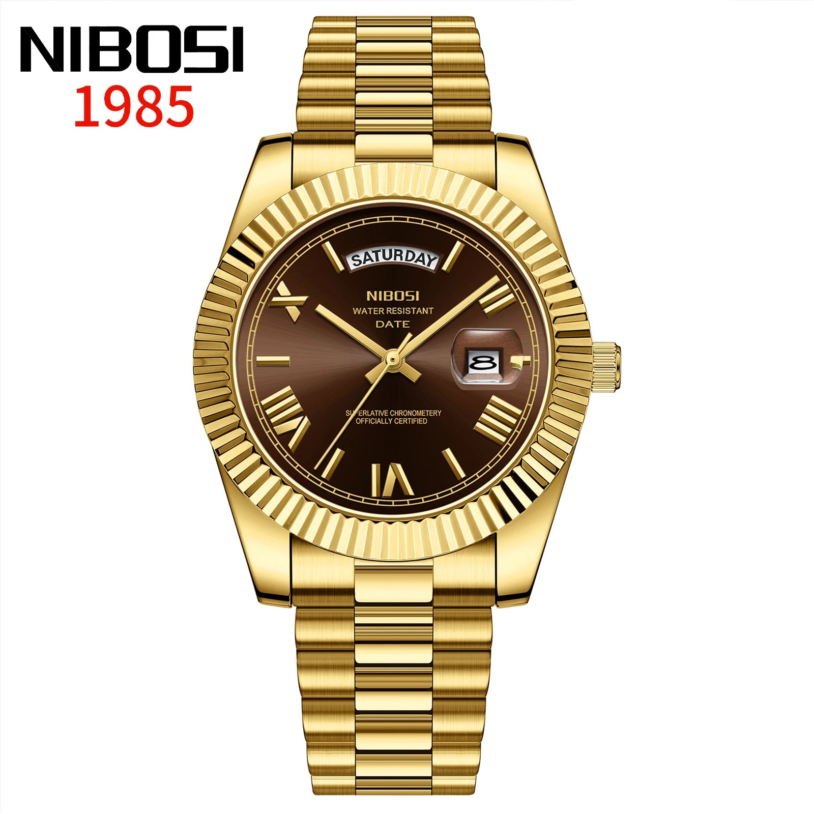 NIBOSI Top Brand Luxury Men Watches Fashion Wristwatch Day Date Miyota Quartz Watch Men Waterproof Steel Male Clock Reloj Hombre
