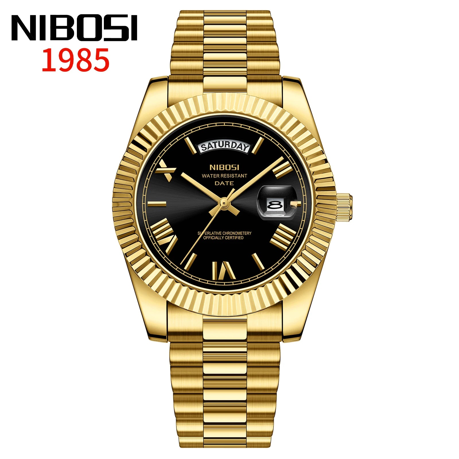 NIBOSI Top Brand Luxury Men Watches Fashion Wristwatch Day Date Miyota Quartz Watch Men Waterproof Steel Male Clock Reloj Hombre
