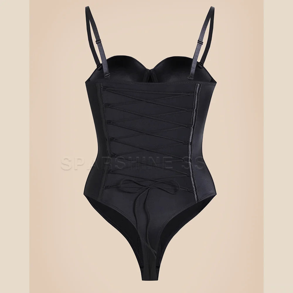 Woman Fajas Shapewear Bodysuits with Bra Stage2-3 Waist Slimming Sexy Seamless One-Piece Body Shaper Trimmer Back Modeling Strap