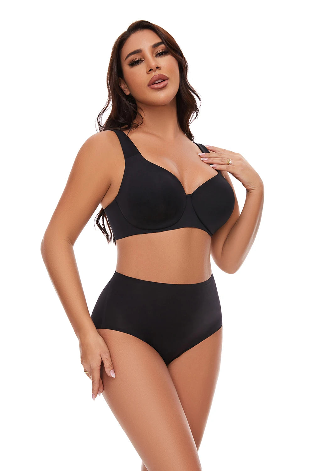 Sheroine Plus Size Underwire Bra Minimizer, Full Coverage Seamless Unlined Bras for Women Unpadded Everyday Support Comfort