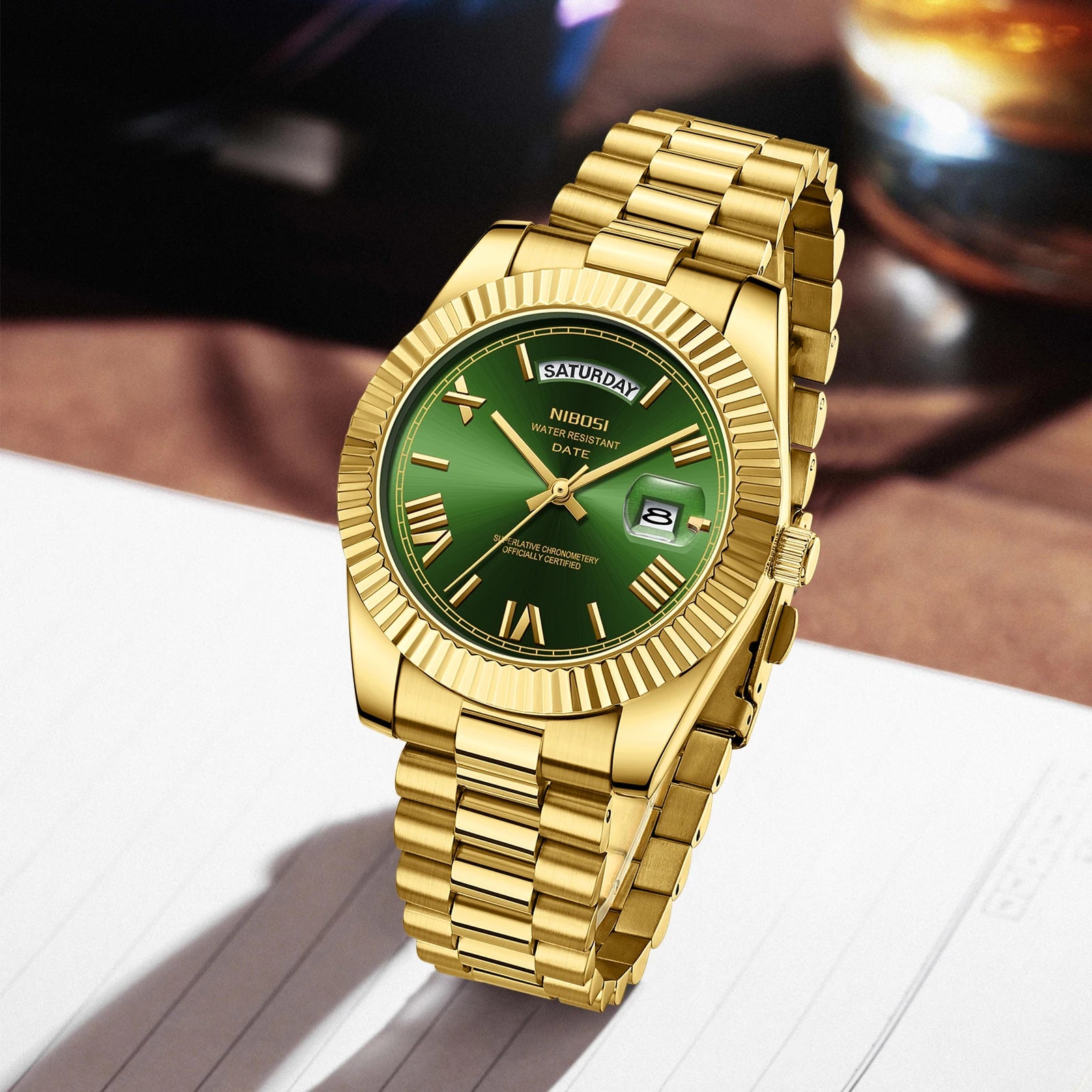 NIBOSI Top Brand Luxury Men Watches Fashion Wristwatch Day Date Miyota Quartz Watch Men Waterproof Steel Male Clock Reloj Hombre