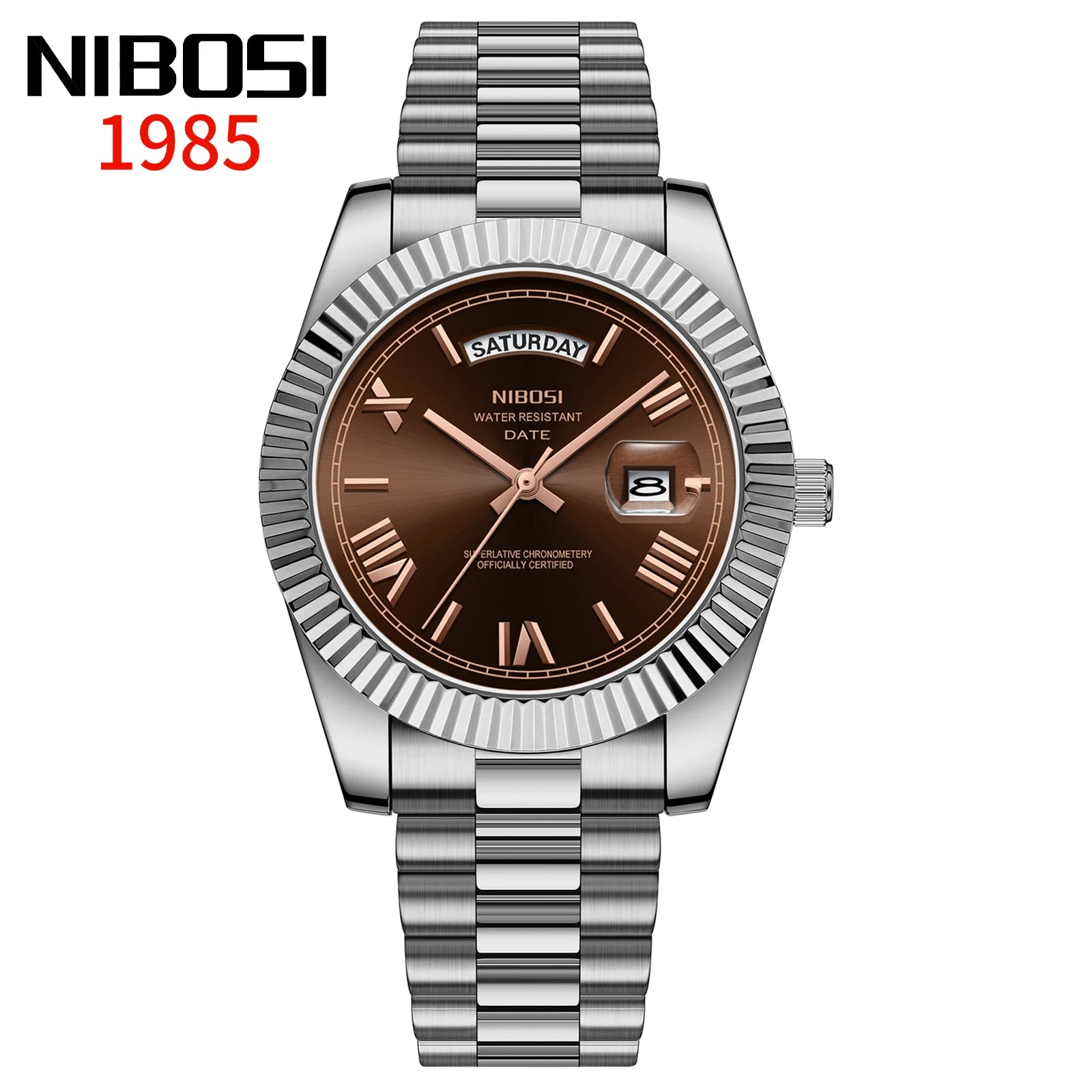 NIBOSI Top Brand Luxury Men Watches Fashion Wristwatch Day Date Miyota Quartz Watch Men Waterproof Steel Male Clock Reloj Hombre