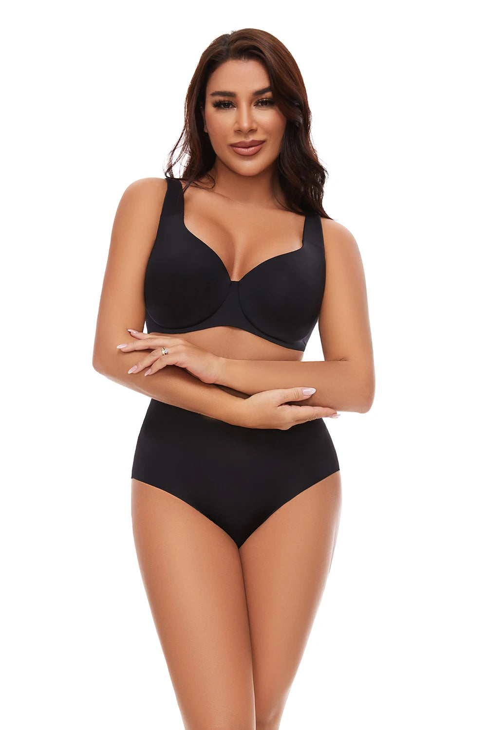 Sheroine Plus Size Underwire Bra Minimizer, Full Coverage Seamless Unlined Bras for Women Unpadded Everyday Support Comfort
